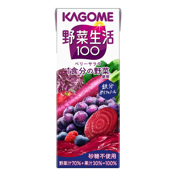 Kagome vegetable life 100 Berry Salad Juicy 200ml
