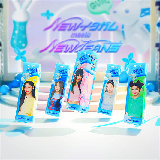 Lotte NewJeans Meets Itagum Soda Mint Chewing Gum 9pcs