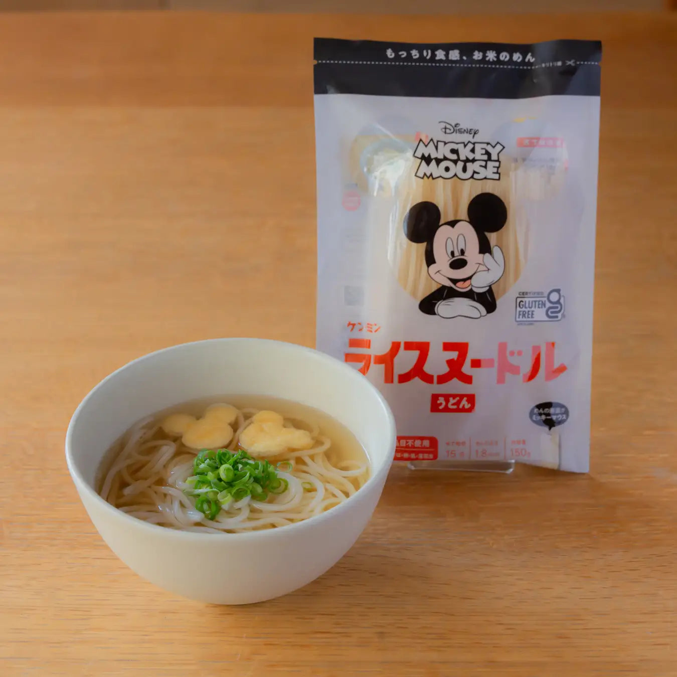 Kenmin Disney Mickey Mouse Rice Noodles Udon (Gluten Free) 150g