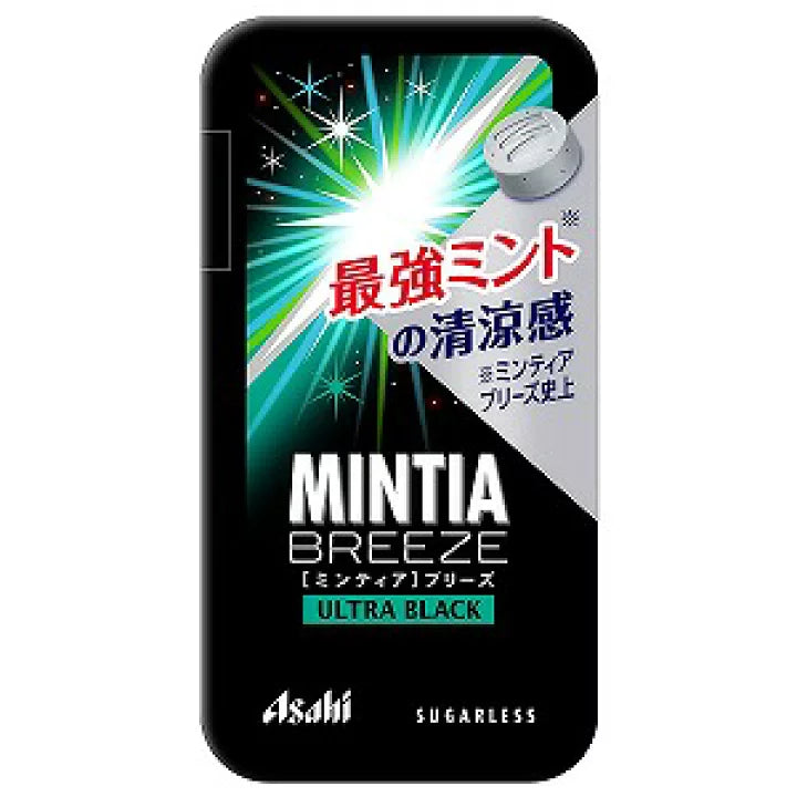 Asahi Mintia Breeze Ultra Black Strong Mint Candy 22g