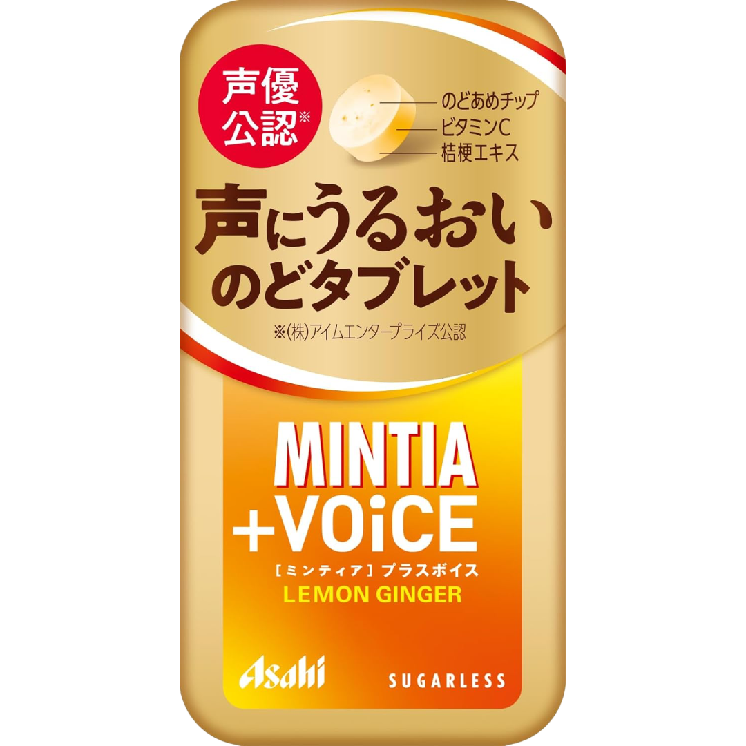 Asahi Mintia + Voice Lemon Ginger Tablets