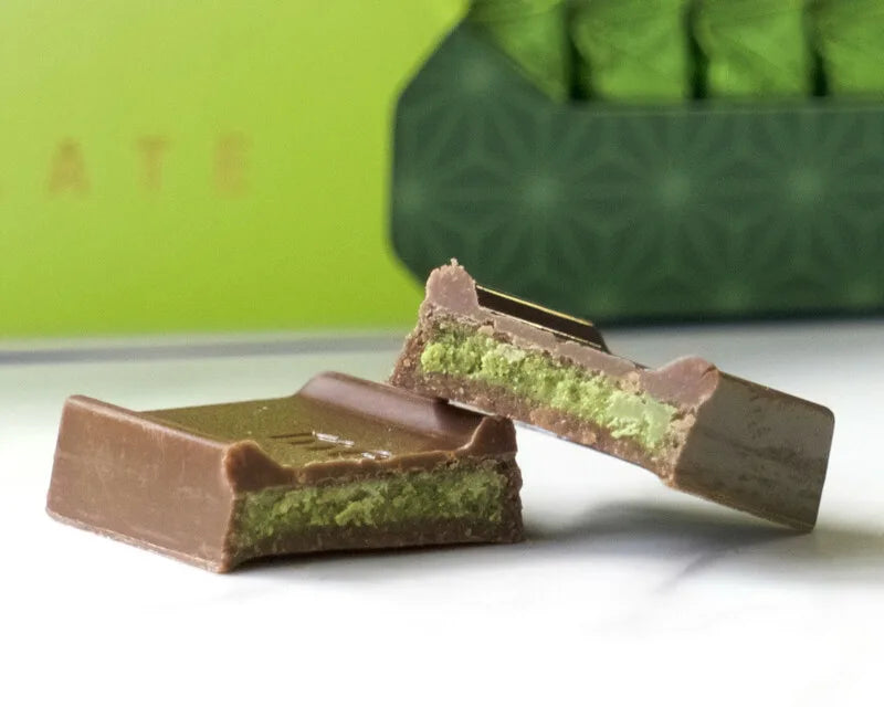 Meiji Matcha Chocolate 26 Blocks box 120g