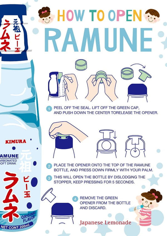 Hata Ramune Drink Blueberry 200ml