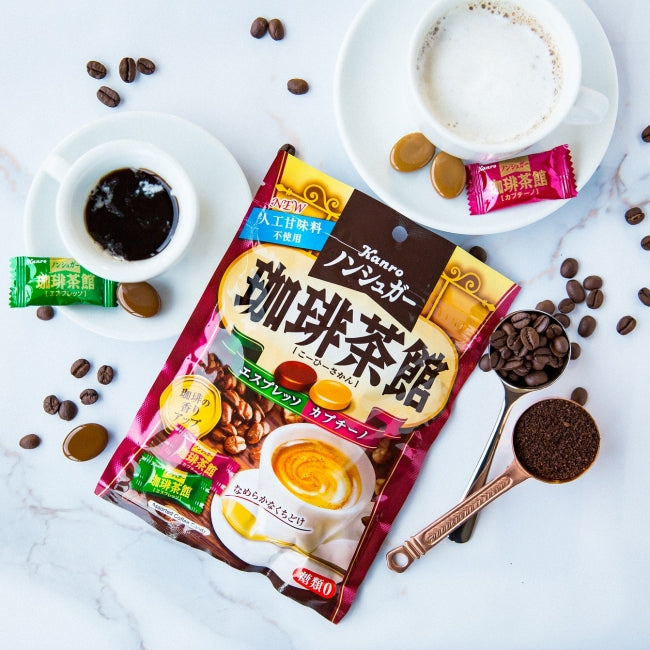 Kanro Non Sugar Coffee Sakan Espresso And Cappuccino Candy 72g