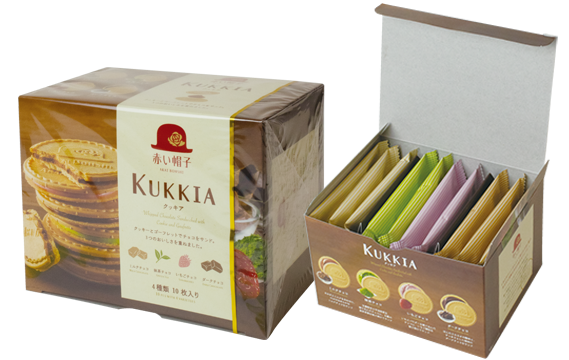 Akai Bohshi KUKKIA Gaufrette & Cookie Chocolate Sandwich Gift Box (4 Flavors) 10 pcs
