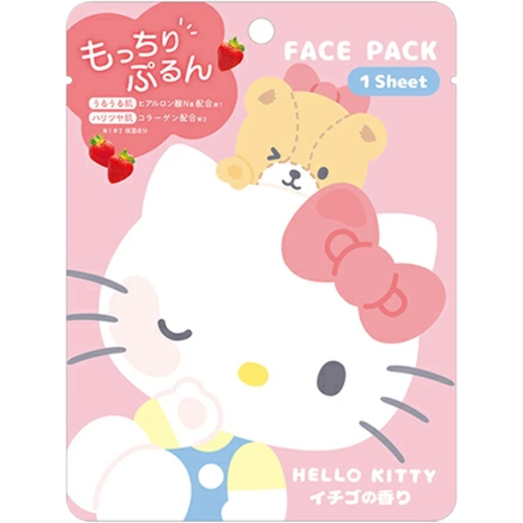 Crux Sanrio Hello Kitty Moisturizing Face Pack Strawberry Scent 1 Sheet