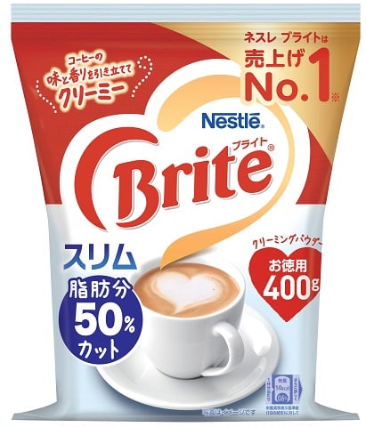 Nestle Brite Slim Creaming Coffee Mate Powder 50% Less Fat (Japan Edition) 400g