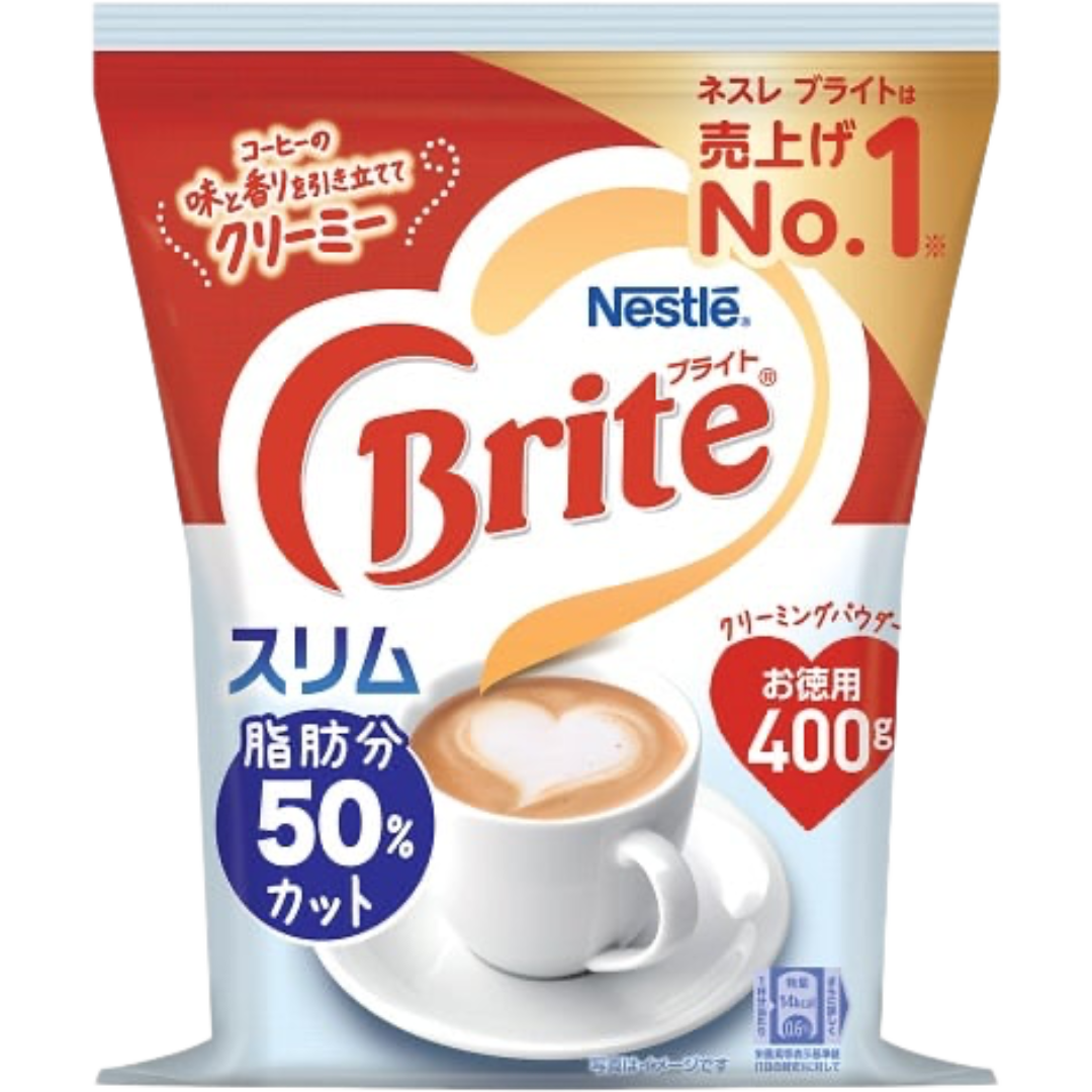 Nestle Brite Slim Creaming Coffee Mate Powder 50% Less Fat (Japan Edition) 400g