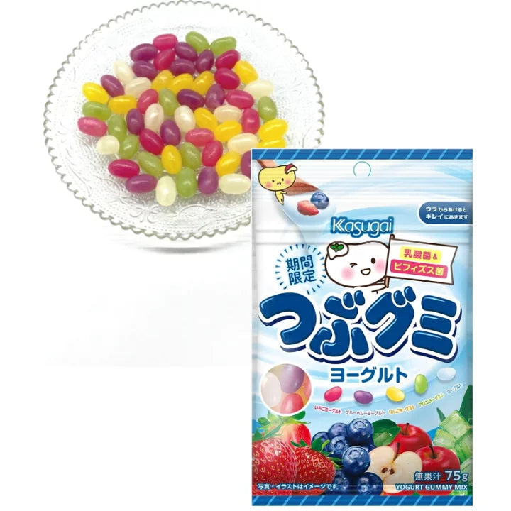Kasugai Tsubu Gumi Yogurt Gummy Mix 75g