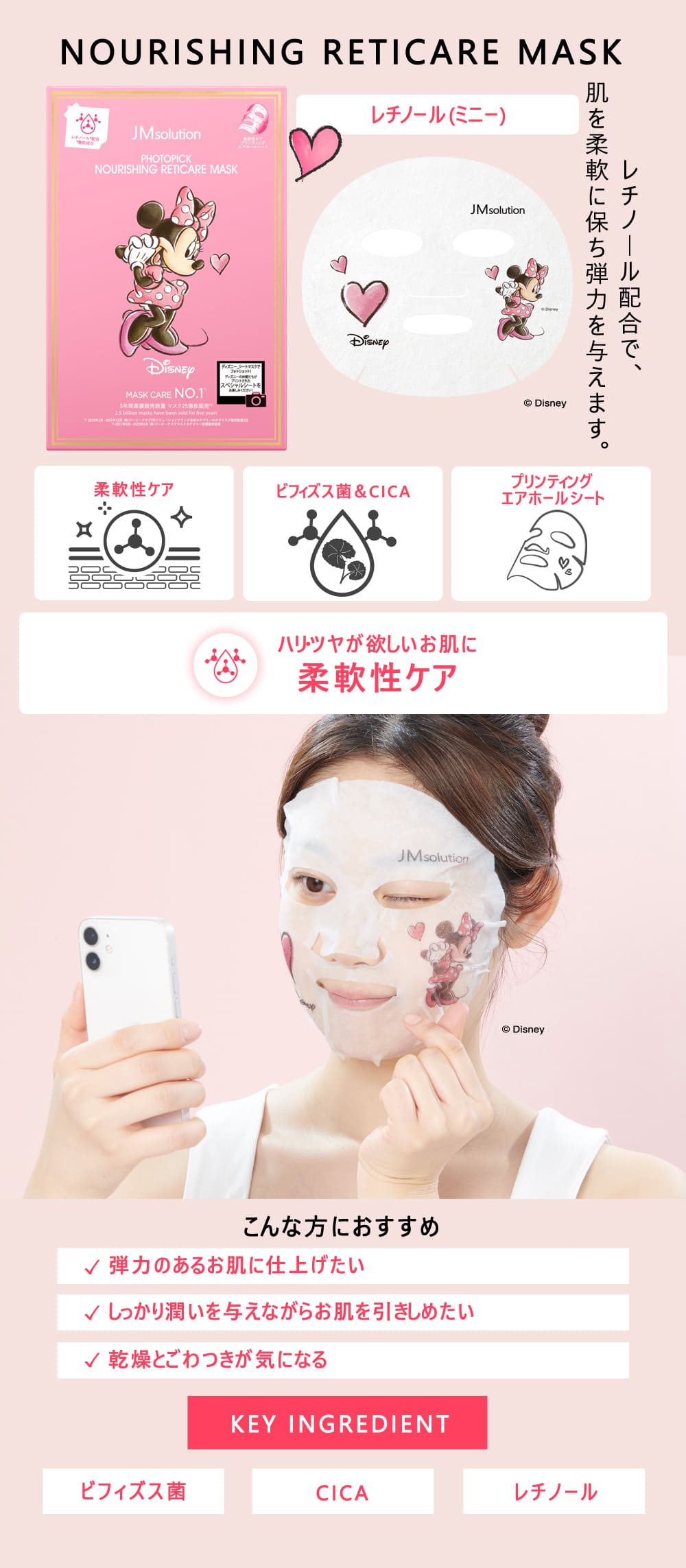 JMsolution Disney Photopick Nourishing Reticare Mask 5pcs