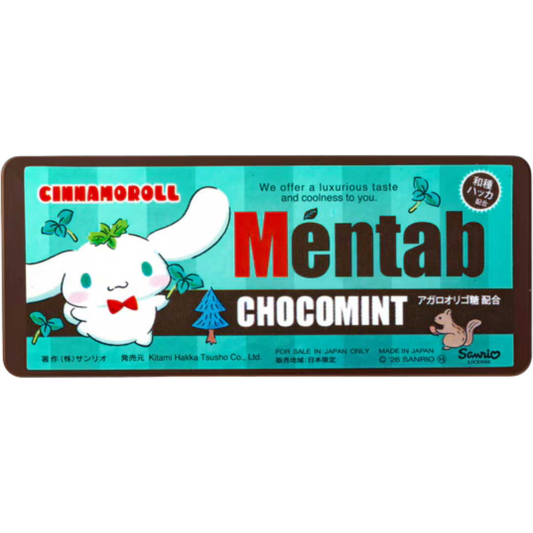 Kitami Hakka Tsusho Mentab Chocolate Mint Tablets Cinnamoroll 9g - front of pack