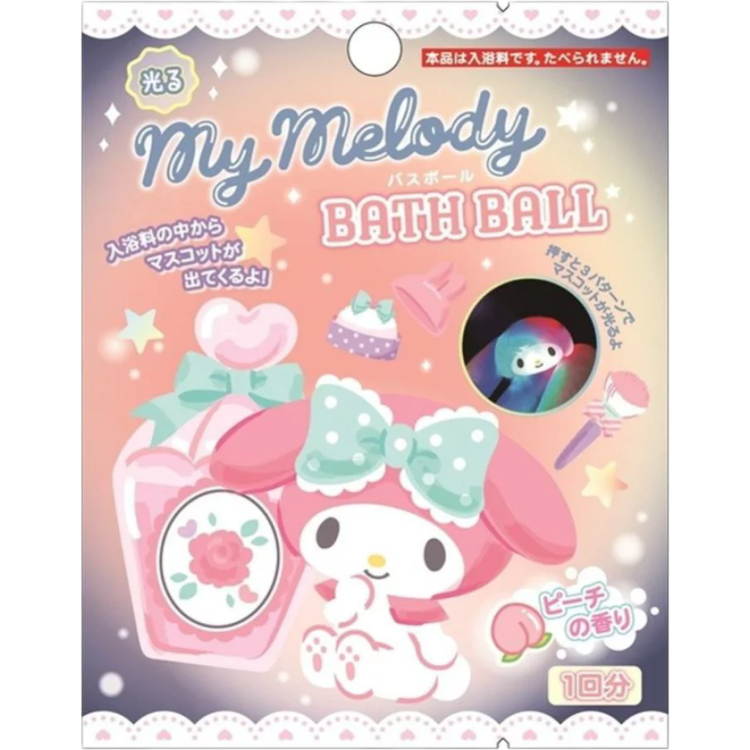 Sanrio My Melody Hikaru Series Glowing Peach Scent Bath Ball With Surprise Toy 75g