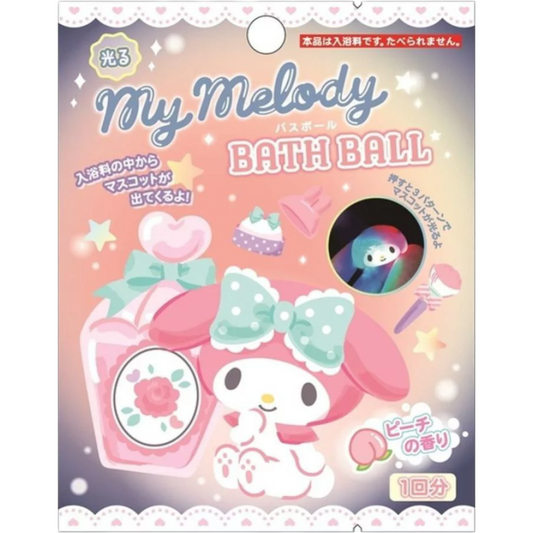 Sanrio My Melody Hikaru Series Glowing Peach Scent Bath Ball With Surprise Toy 75g