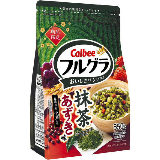 Calbee Fruits Granola Matcha Azuki Flavor 550g