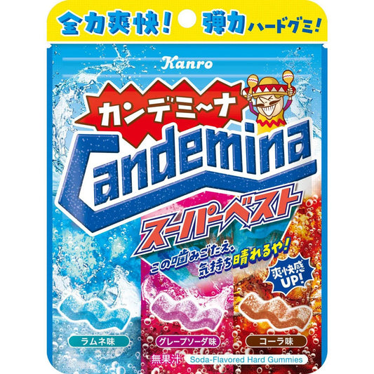 Kanro Candemina Super Best Soda-Flavored Hard Gummy 72g