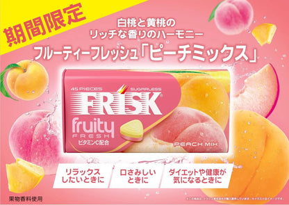 Kracie Frisk Fruity Fresh Peach Flavor Sugarless Mints 31.5g