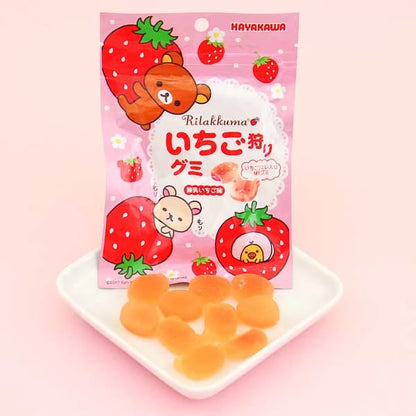 Hayakawa Rilakkuma Strawberry Jelly Filled Gummy 40g
