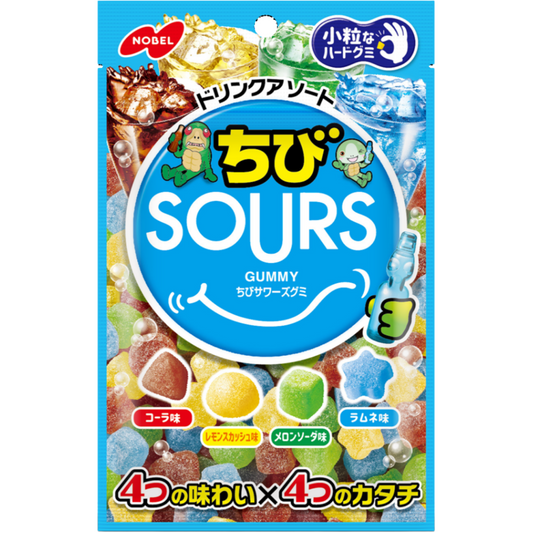 Nobel Chibi Sours Gummy Drink Assortment Gummy 80g