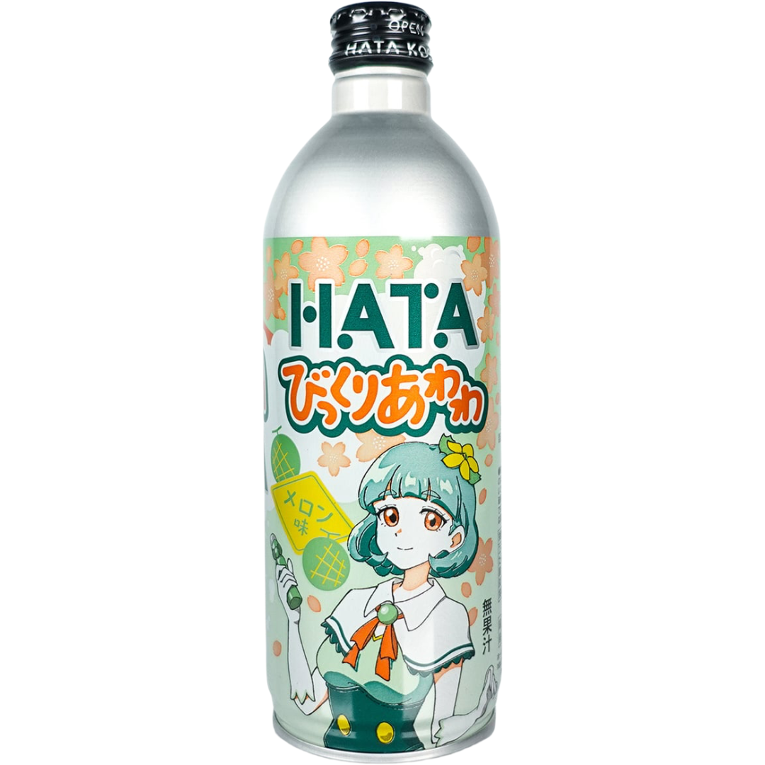 Hata Bikkuri Awawa Melon Flavour Soda Bottle 500ml