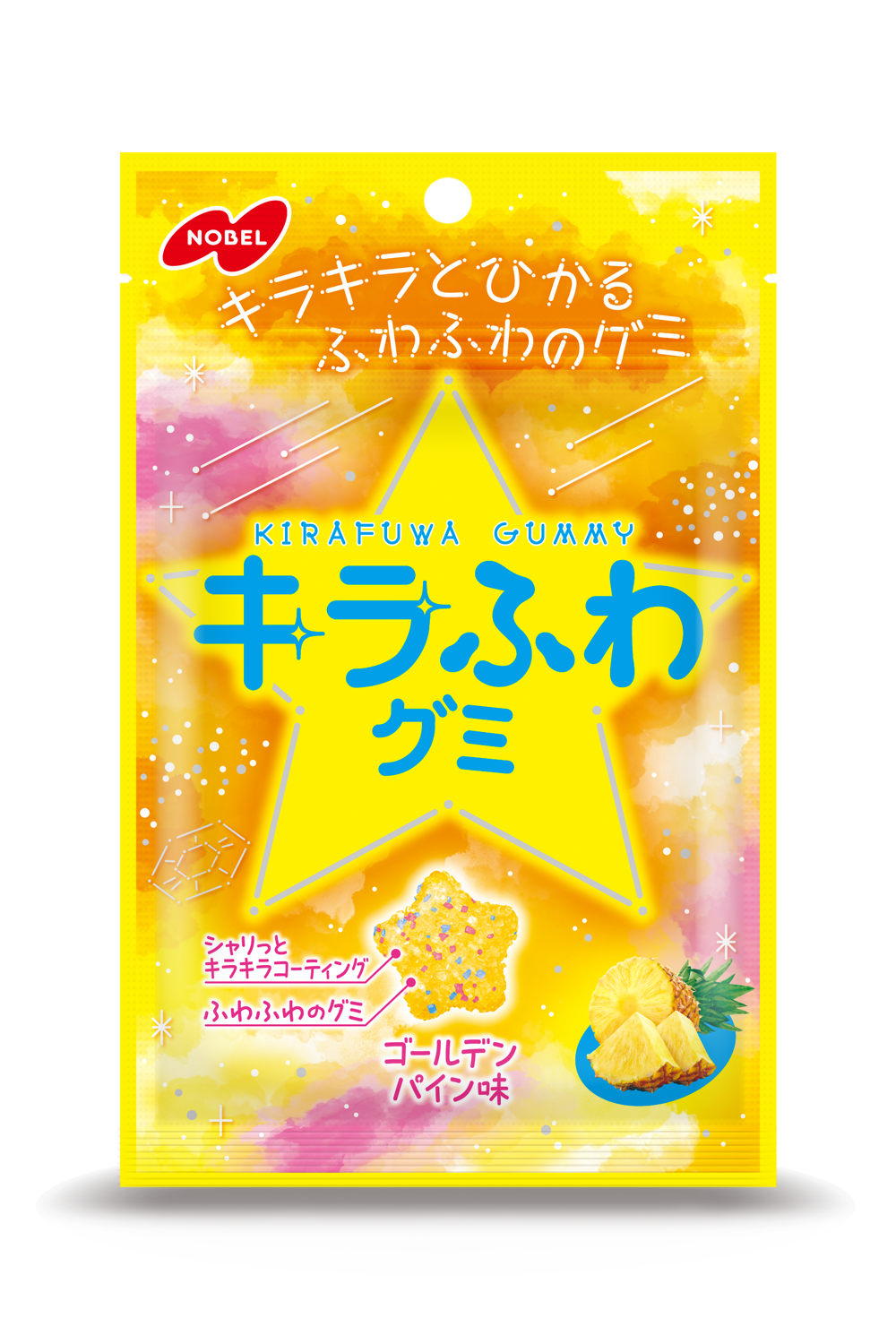 Nobel Kirafuwa Golden Pineapple Star Gummy 50g