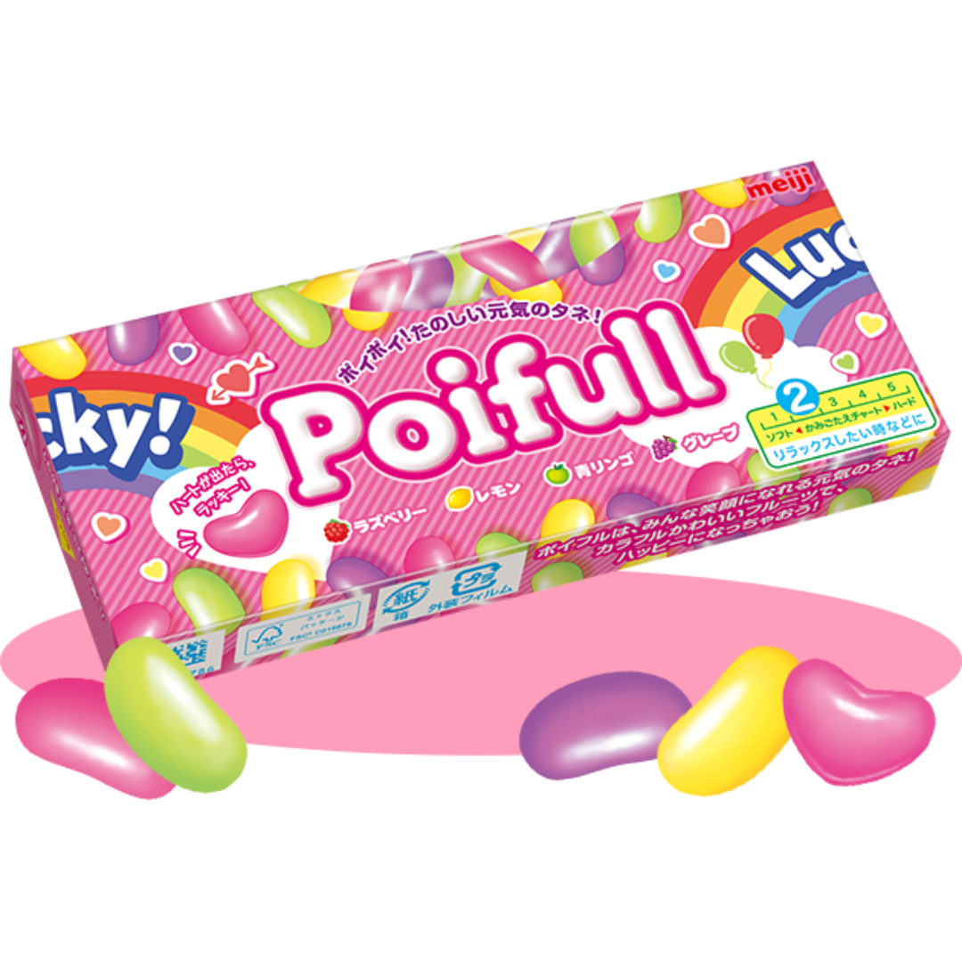 Meiji Poifull Fruit Mix Jelly Beans Jelly Candy 53g