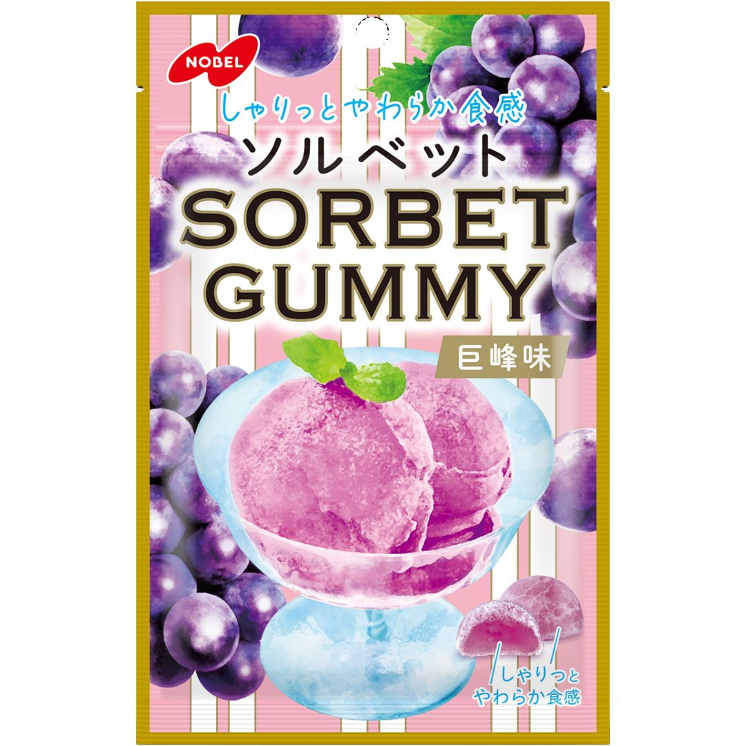 Nobel Sorbet Gummy Kyoho Grape 50g - front of pack