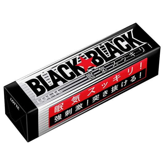 Lotte Black Black Strong Mint Sugarless Chewing Gum 9pcs
