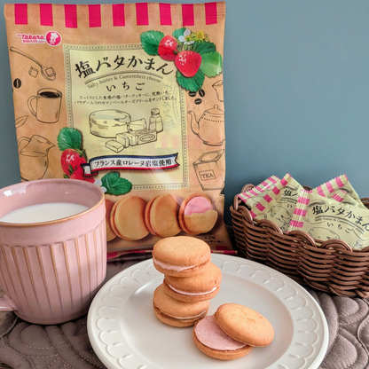 Takara Salty Butter & Camembert Cheese Strawberry Sandwich Cookies 102g