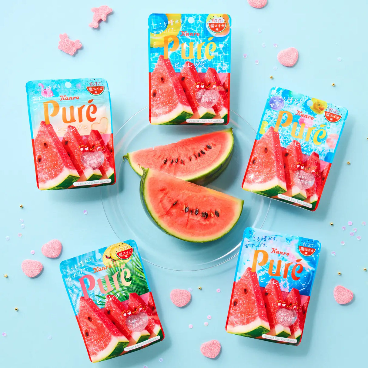 Kanro Pure Gummy Salted Watermelon 52g - product image 2