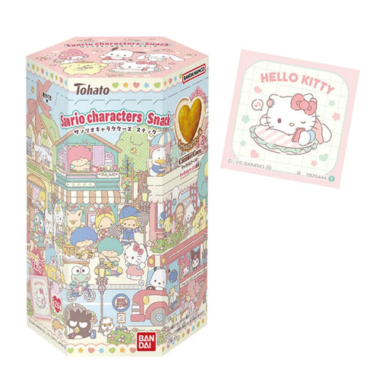 Tohato Sanrio Characters Snack Caramel Milk Tea Flavour Heart-Shaped Corn Puffs 11g