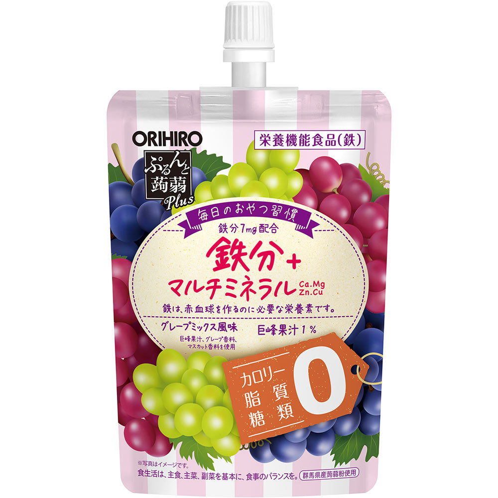 Orihiro Purunto Plus Low Calorie Grape Mix Jelly Drink 130g