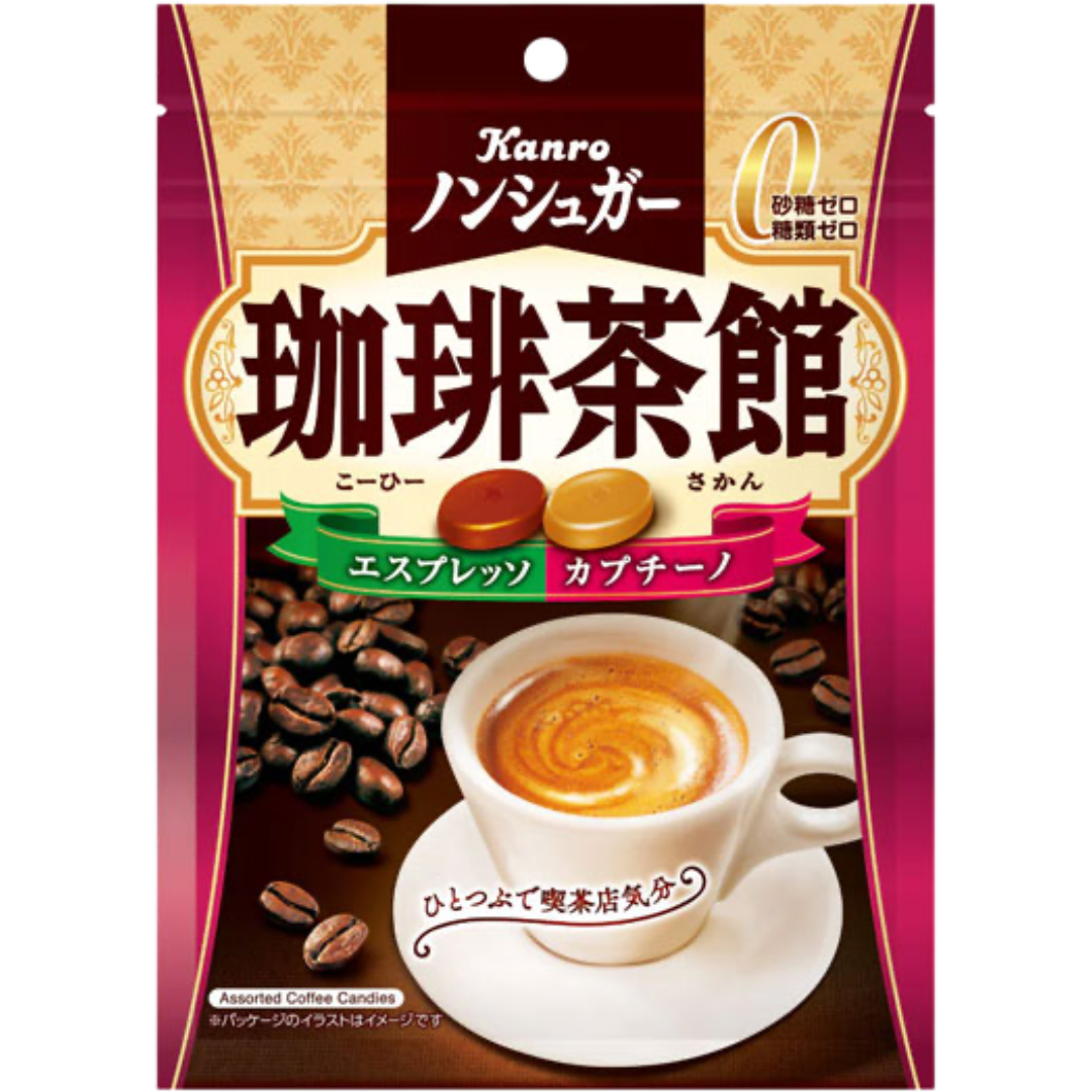 Kanro Non Sugar Coffee Sakan Espresso And Cappuccino Candy 72g