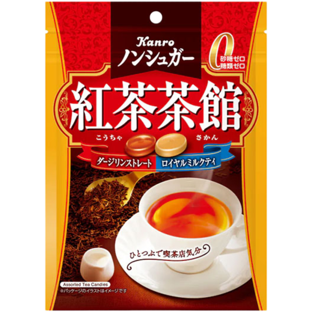 Kanro Non Sugar Kocha Sakan Darjeeling And Royal Milk Tea Candy 72g