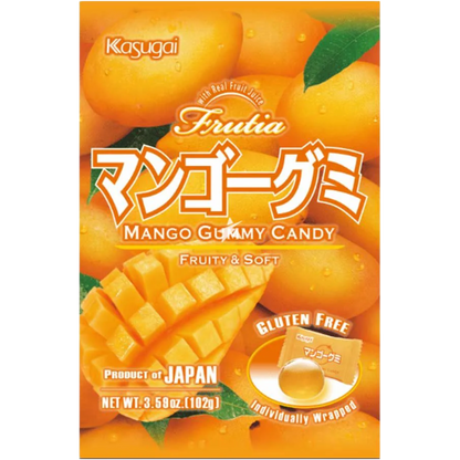Kasugai Frutia Mango Gummy Gluten Free- 102g