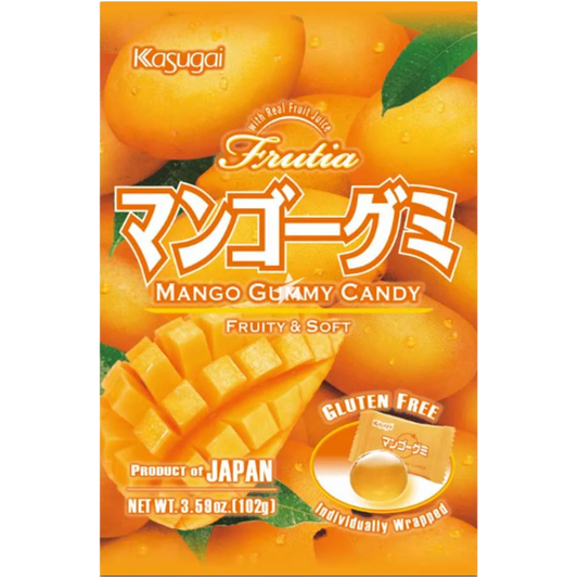 Kasugai Frutia Mango Gummy Gluten Free- 102g