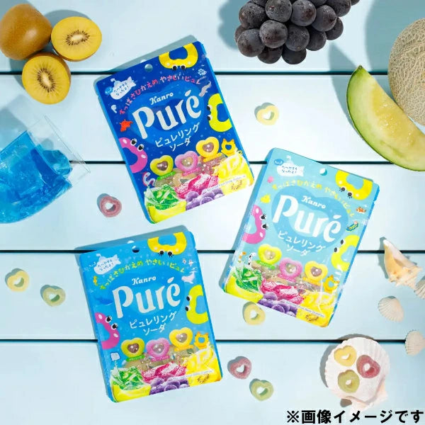 Kanro Pure Ring Soda Gummy Mix 63g