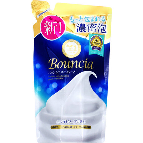 Cow Brand Bouncia Body Soap White Soap Refill 360ml