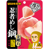 UHA Ninja Meshi Hagane Kongouki Diamond Shape Peach Hard Gummy 45g