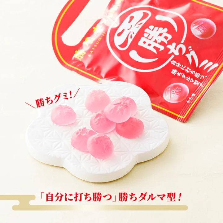 UHA Mikakuto Katsuo-ji Winning Daruma Peach Gummy 25g
