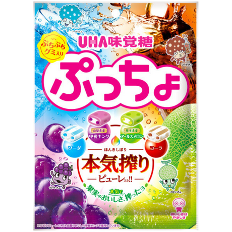 UHA Puccho Assorted Soft Candy 4 Flavours 88g