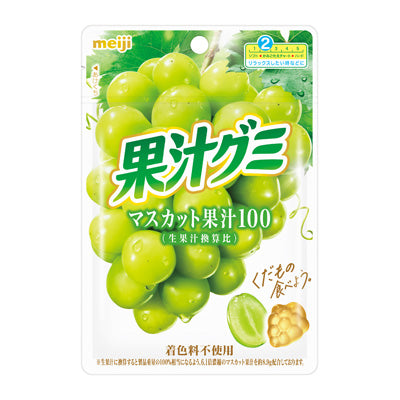 Meiji Kaju Gummy Muscat Grape Juice Candy 54g