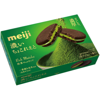 Meiji Rich Matcha Chocolate Sandwich Biscuit 6pcs