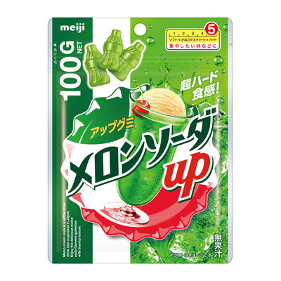 Meiji Soda Up Melon Soda Flavour Gummy Candy 100g