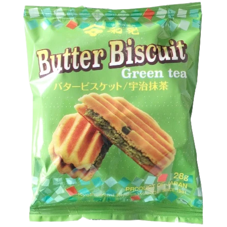 Wako Butter Biscuit Uji Matcha Sanded Biscuit 28g