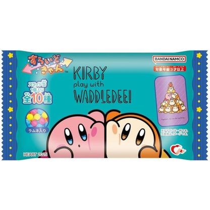 Heart Kirby Play With Waddle Dee Slide Tin Ramune Candy 6g