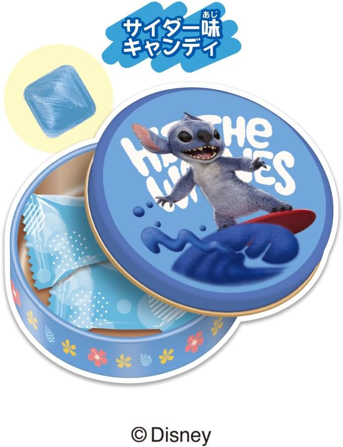Heart Disney Stitch Petit Can Soda Candy 6.6g