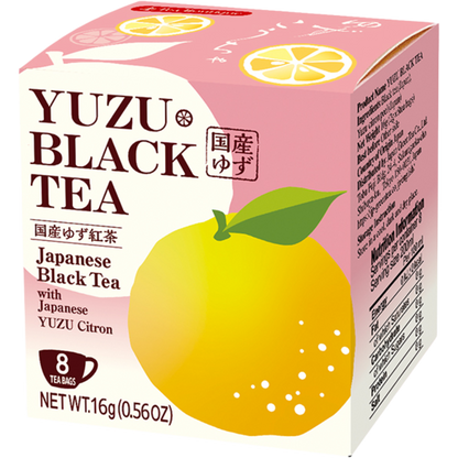 Tea Boutique Japanese Black Tea with Yuzu Citron 8 Tea Bags