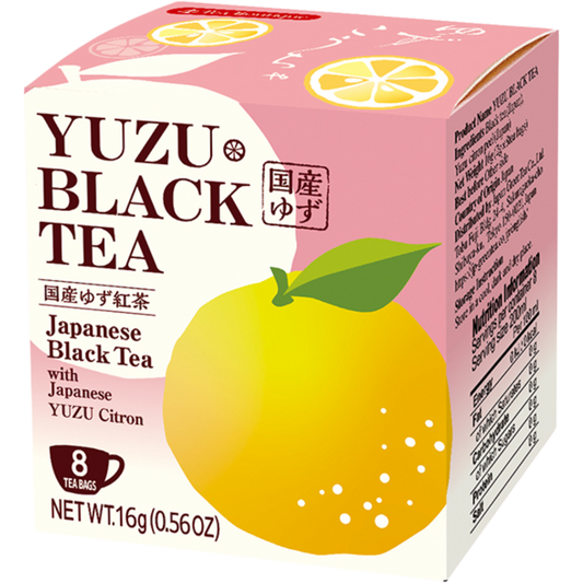 Tea Boutique Japanese Black Tea with Yuzu Citron 8 Tea Bags