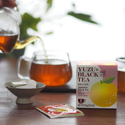 Tea Boutique Japanese Black Tea with Yuzu Citron 8 Tea Bags
