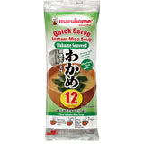 Marukome Quick Serve Instant Miso Soup Wakame Seaweed 12 Serving